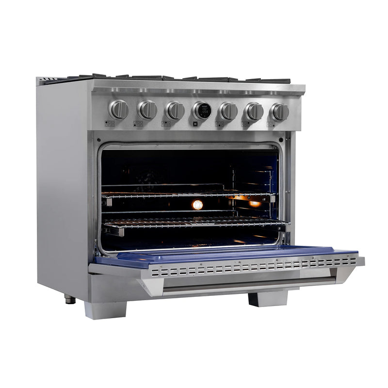 Kucht 36" 5.2 cu ft. Natural Gas Dual Fuel Range in Stainless Steel, KXP36-SS
