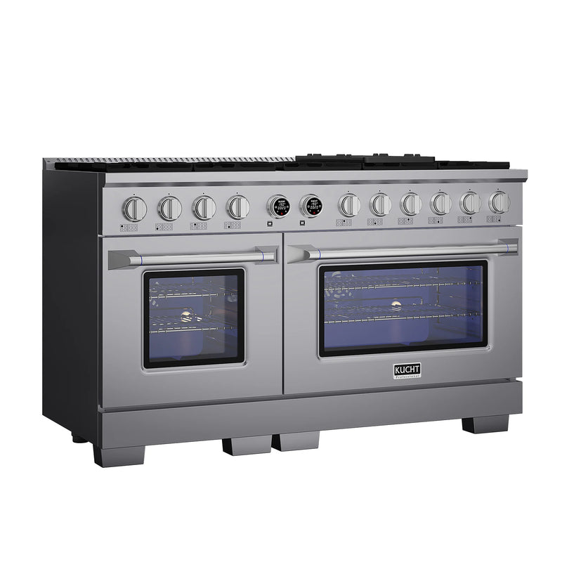 Kucht 60" 7.9 cu ft. Natural Gas Dual Fuel Range in Stainless Steel, KXP60-SS