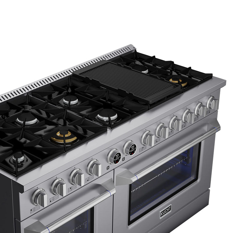Kucht 60" 7.9 cu ft. Propane Gas Dual Fuel Range in Stainless Steel, KXP60-SS/LP