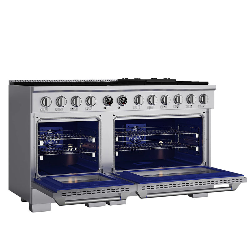 Kucht 60" 7.9 cu ft. Natural Gas Dual Fuel Range in Stainless Steel, KXP60-SS