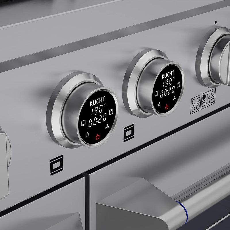 Kucht 60" 7.9 cu ft. Propane Gas Dual Fuel Range in Stainless Steel, KXP60-SS/LP