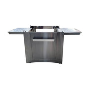 Kucht Cart for Napoli stainless steel freestanding pizza oven cart with side shelves and weather-resistant durable design.