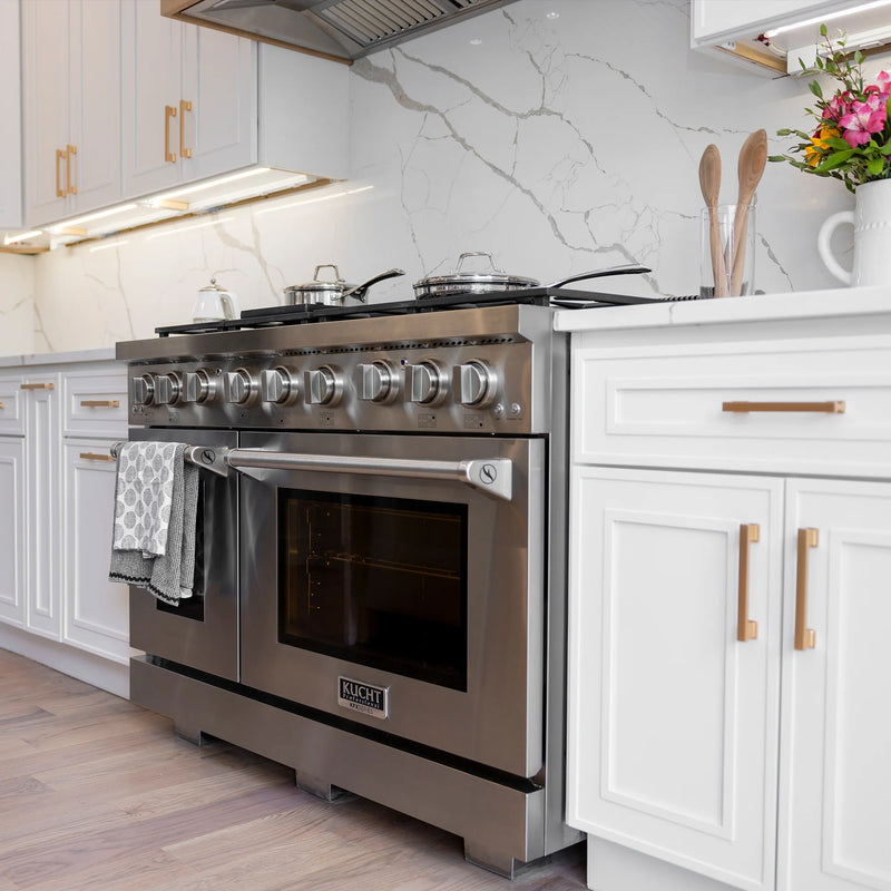 Kucht Professional 48" 6.7 cu ft. Propane Gas Range in Stainless Steel, KFX4800X/LP-S