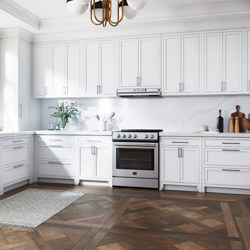 Forno Cappa 30" 200 CFM Under Cabinet Range Hood in Stainless Steel, Convertible Ventilation, LED Lighting, FRHUC5200-30