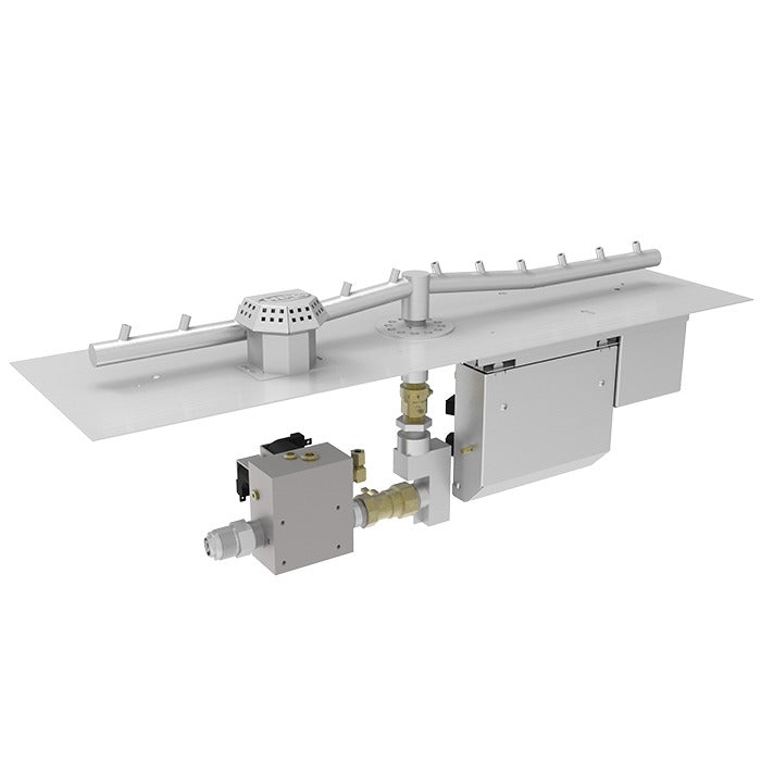 HPC Fire Inspired CSA Certified Linear Flat Fire Pit Insert with electronic ignition and HI/LO 120VAC natural gas burner system.