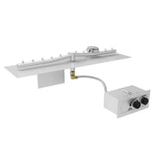 HPC Fire Inspired CSA Certified Linear Flat Fire Pit Insert with push button ignition and natural gas compatibility in stainless steel design