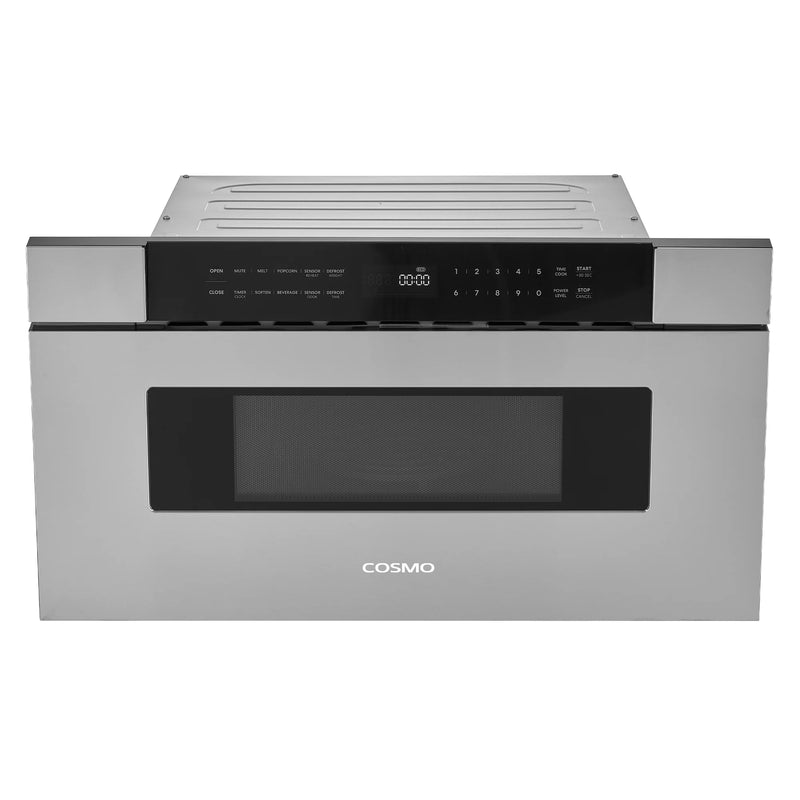 Cosmo 30" Built-In Microwave Drawer in Stainless Steel, 1.2 cu. ft. Capacity, 1000 Watts, 10 Power Levels, COS-MWD3012NHSS