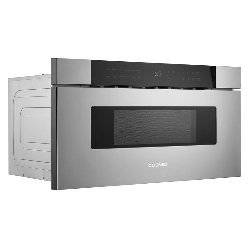 Cosmo 30" Built-In Microwave Drawer in Stainless Steel, 1.2 cu. ft. Capacity, 1000 Watts, 10 Power Levels, COS-MWD3012NHSS