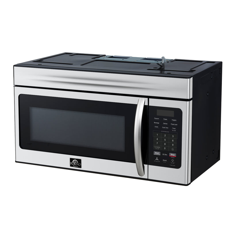 Forno Scalo 30" 1.6 cu. ft. 300 CFM Over the Range Microwave in Stainless Steel, LED Lighting, FOTR3007-30