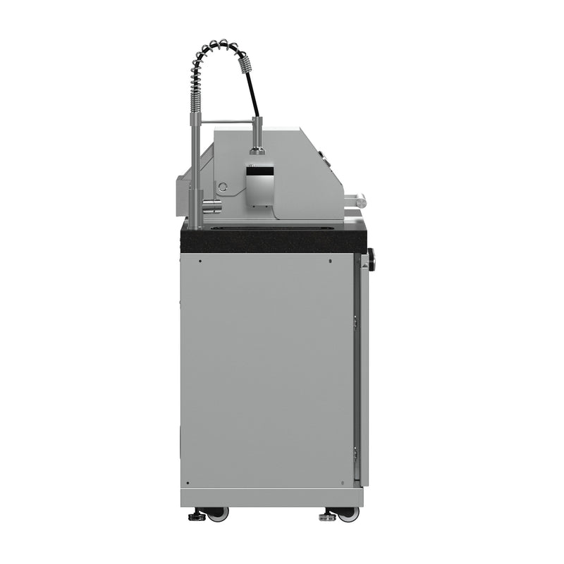 Forno Bulnes 30" Freestanding Gas BBQ in Stainless Steel, 60,000 BTU, 3 Burners with Sear & Rotisserie, 1.8 cu.ft. Beverage Center, FODKT2506BLK