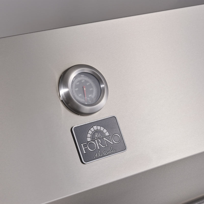 Forno Rimini 30" Outdoor Kitchen with 62,600 BTU BBQ, 3 Burners with Sear & Rotisserie, 2.4 cu.ft. Beverage Center, Stainless Steel Sink, Black Cabinets & Gray Sintered Stone Countertops, FODKT2544BLK