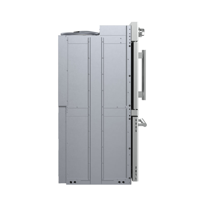 Forno Asti 30" Double Electric Wall Oven with Upper French Doors in Stainless Steel, 7.36 cu. ft. Dual True Convection, Air Fry, Self-Clean, FBOEL1340-30