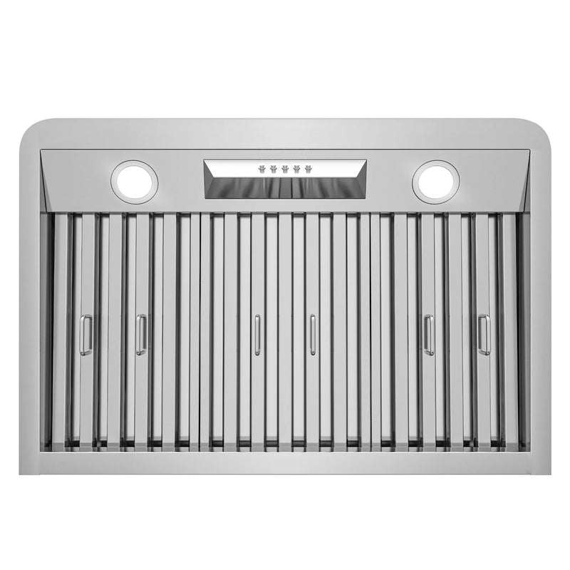 Cosmo 30" Haven Collection Under Cabinet Range Hood in Stainless Steel, 500 CFM, LED Lights, COS-QB75