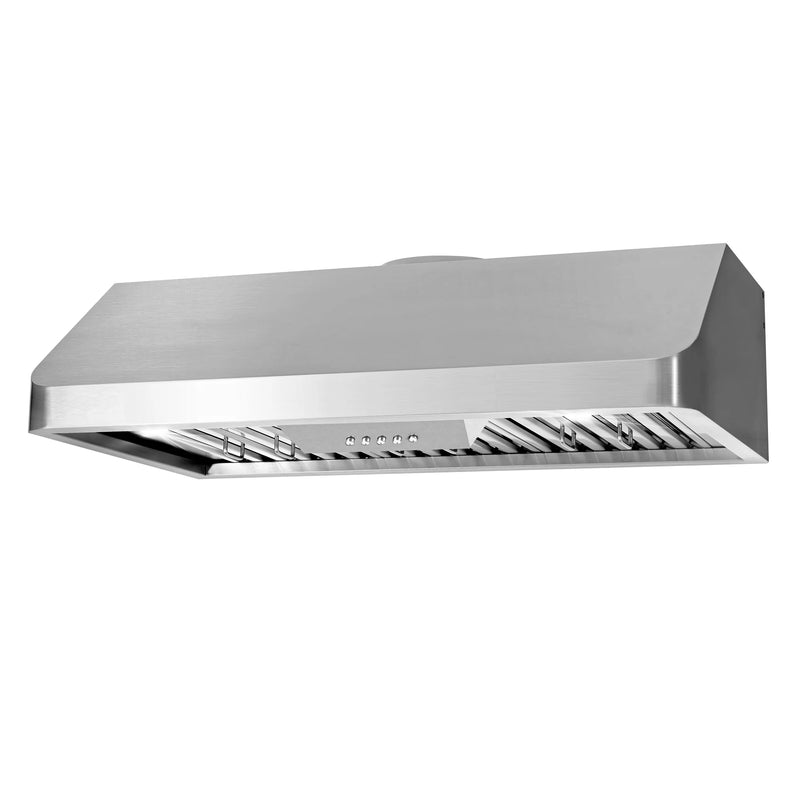 Cosmo 36" Haven Collection Under Cabinet Range Hood in Stainless Steel, 500 CFM, Baffle Filters, COS-QB90