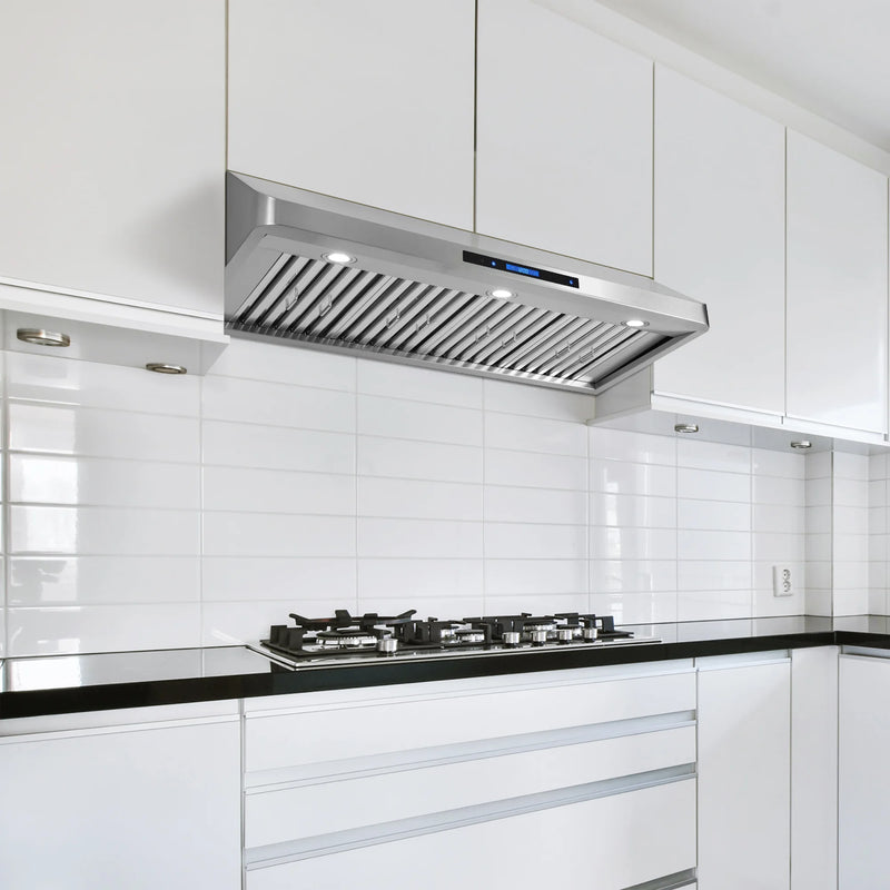 Cosmo 48" Haven Collection Under Cabinet Range Hood in Stainless Steel, 500 CFM, Touch Controls, COS-QS48