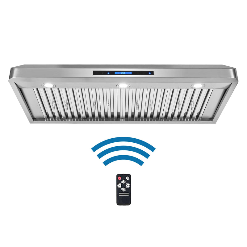 Cosmo 48" Haven Collection Under Cabinet Range Hood in Stainless Steel, 500 CFM, Touch Controls, COS-QS48