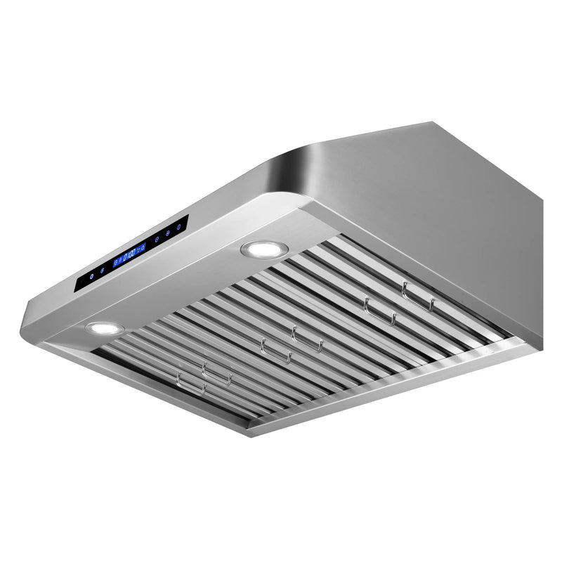 Cosmo 30" Haven Collection Under Cabinet Range Hood in Stainless Steel, 500 CFM, Baffle Filters, COS-QS75