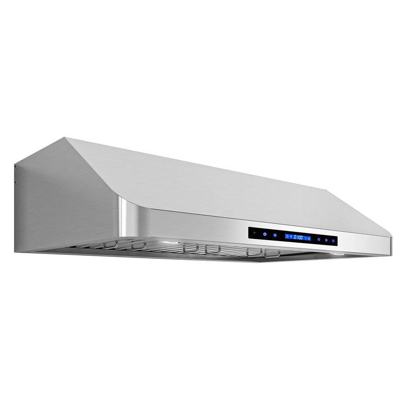 Cosmo 36" Haven Collection Under Cabinet Range Hood in Stainless Steel, 500 CFM, LED Lights, COS-QS90