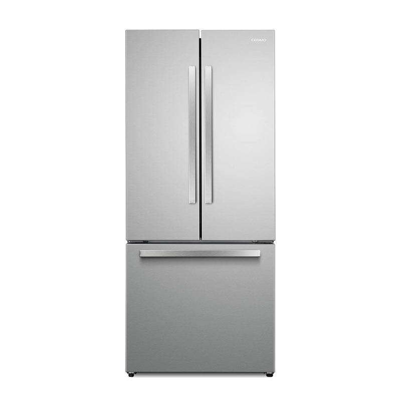 Cosmo 30" Counter Depth French Door Refrigerator in Fingerprint Resistant Stainless Steel, 17.5 cu. ft. Capacity, Digital Touch Controls, COS-RFFV183GHS