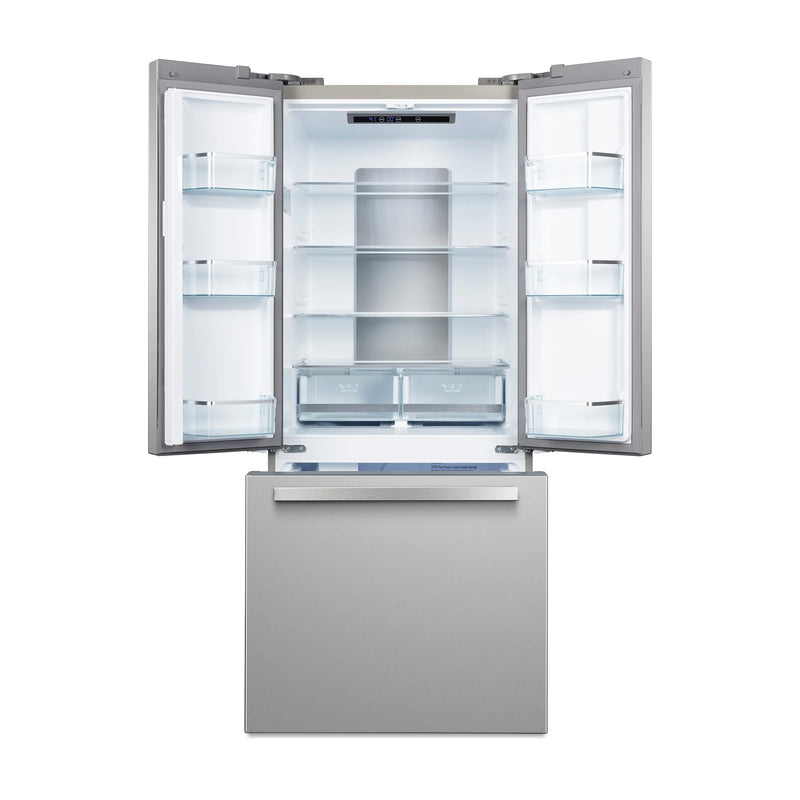 Cosmo 30" Counter Depth French Door Refrigerator in Fingerprint Resistant Stainless Steel, 17.5 cu. ft. Capacity, Digital Touch Controls, COS-RFFV183GHS