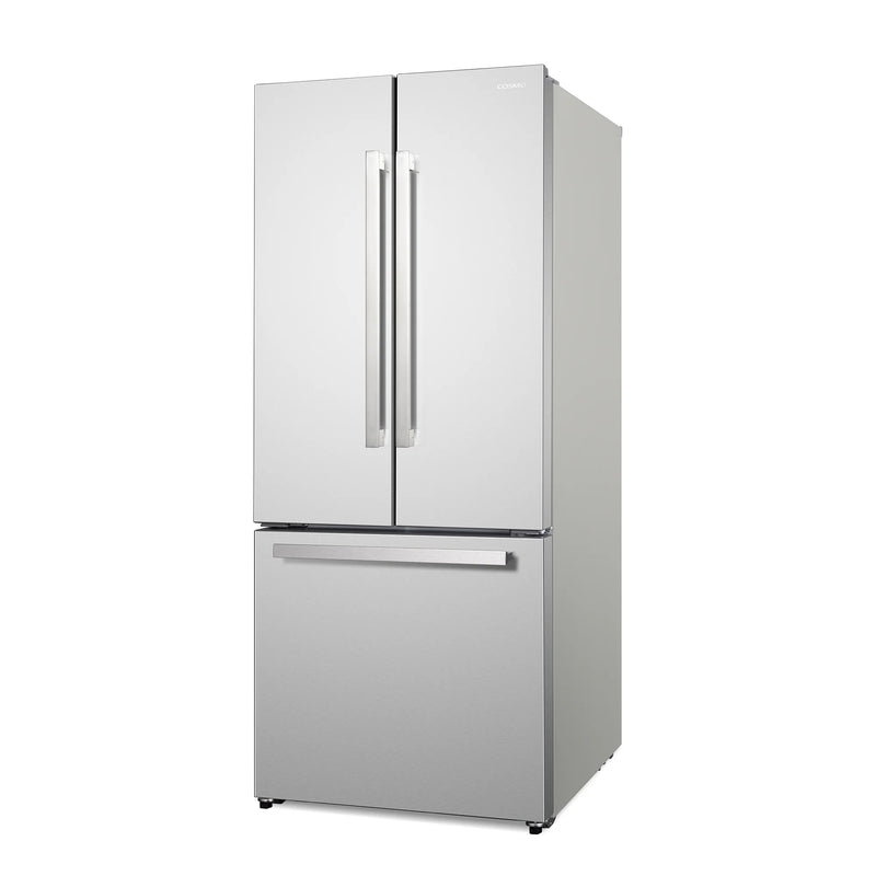 Cosmo 30" Counter Depth French Door Refrigerator in Fingerprint Resistant Stainless Steel, 17.5 cu. ft. Capacity, Digital Touch Controls, COS-RFFV183GHS