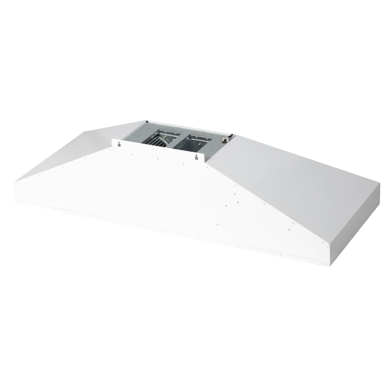 Forno Aria 60" 1200 CFM Wall-Mounted Range Hood in White with Antique Brass Handles, FRHWM5095-60WHT