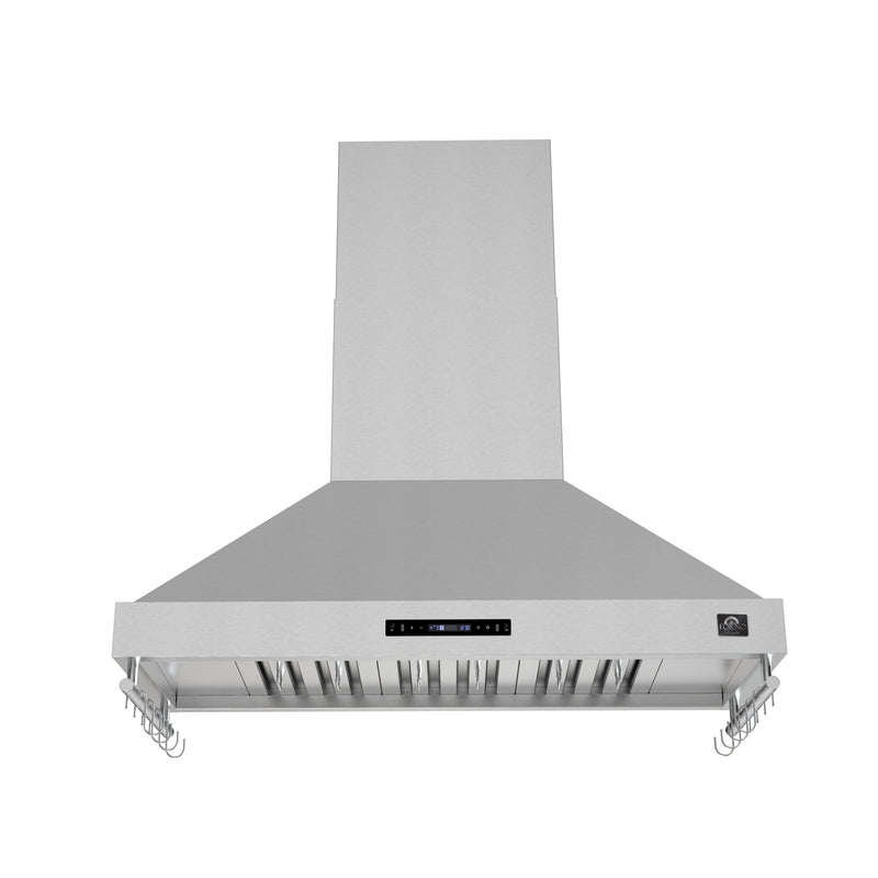 Forno Venezia 48" 900 CFM Wall-Mounted Range Hood in Stainless Steel, 3-Speed Fan, Touch Controls, LED Lights, FRHWM5503-48