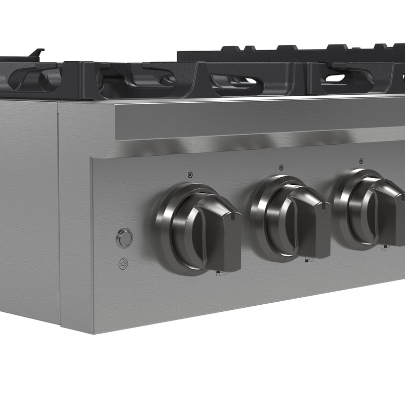 Forno 36" Pro-Style Gas Rangetop, 6 Sealed Brass Burners, Cast-Iron Grates, Griddle, FCTGS5751-36