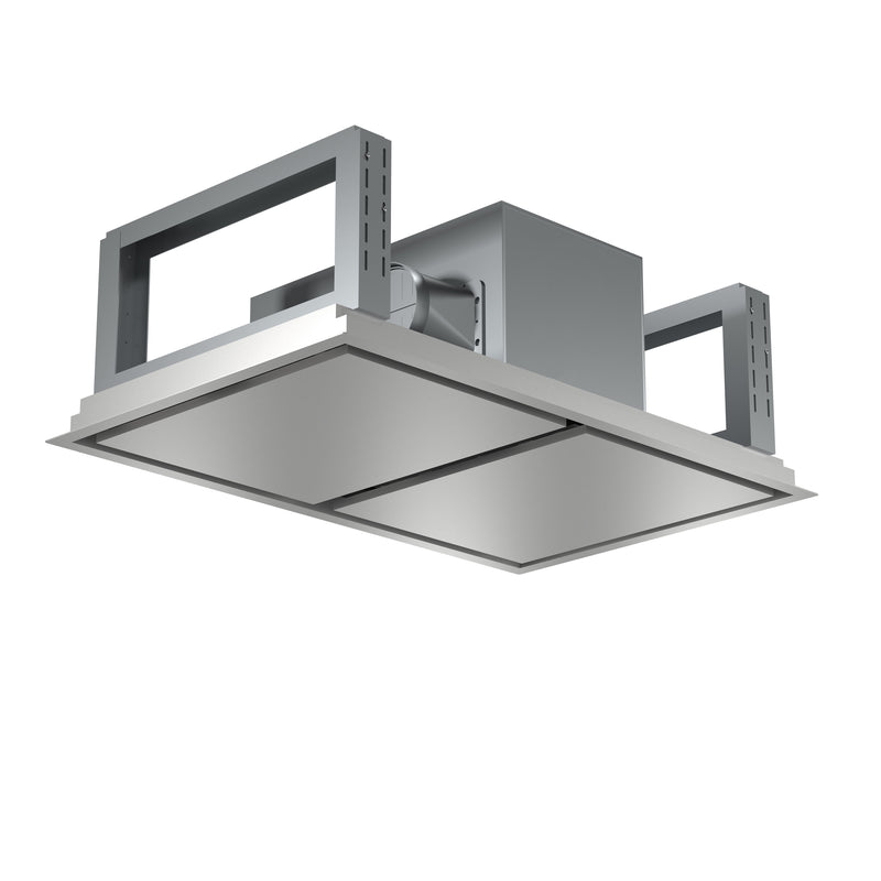 Forno Arezzo 44" 1200 CFM Recessed Ceiling Range Hood in Stainless Steel, Hybrid Filters, Remote Control, FRHRE5312-44