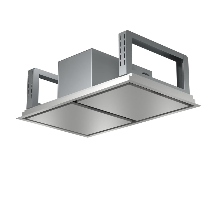 Forno Arezzo 44" 1200 CFM Recessed Ceiling Range Hood in Stainless Steel, Hybrid Filters, Remote Control, FRHRE5312-44