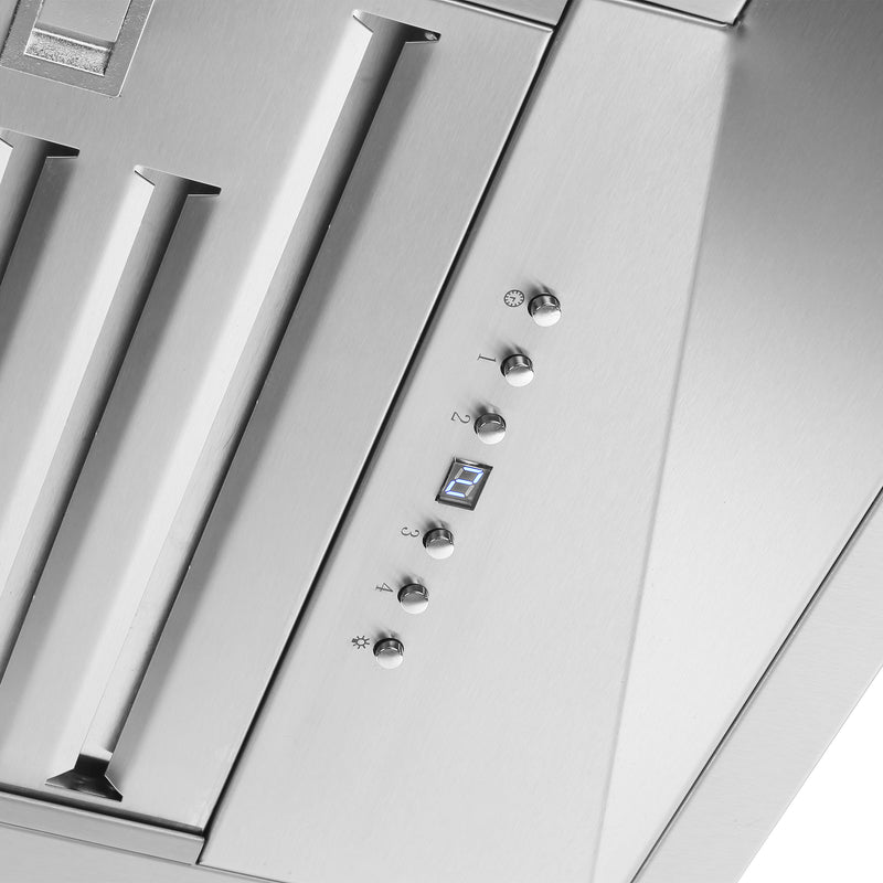 Forno Altilia 36-Inch Insert Range Hood, Stainless Steel, LED Lighting, Baffle Filters