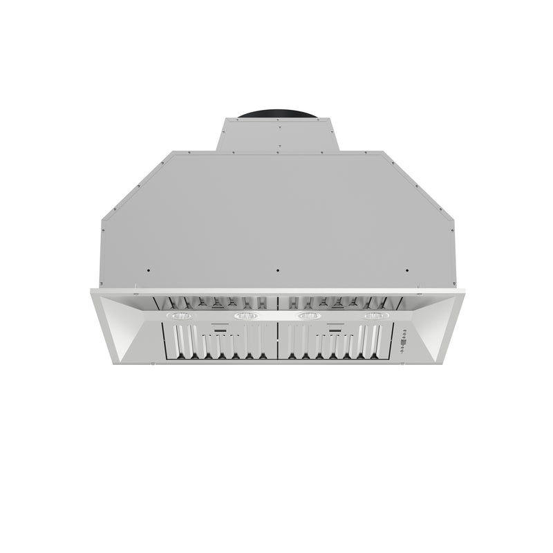 Forno Altilia 36-Inch Insert Range Hood, Stainless Steel, LED Lighting, Baffle Filters