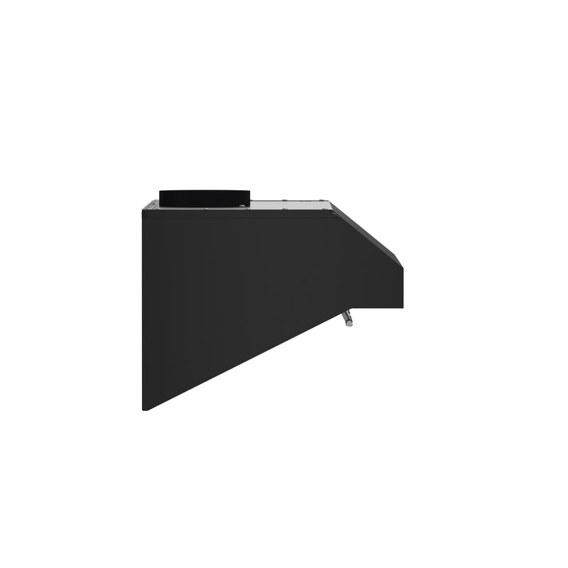 Forno Bari Espresso 30" 600 CFM Under Cabinet Range Hood in Black, LED Lighting, with Stainless Steel Handles, FRHUC5255-30BLK