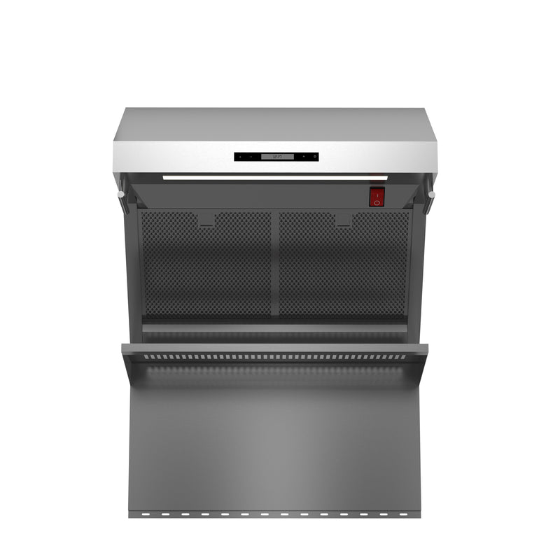 Forno Savona 30" 600 CFM Wall Mount Range Hood in Stainless Steel, Warming Shelf, Hybrid Filters, FRHWM5029-30HB