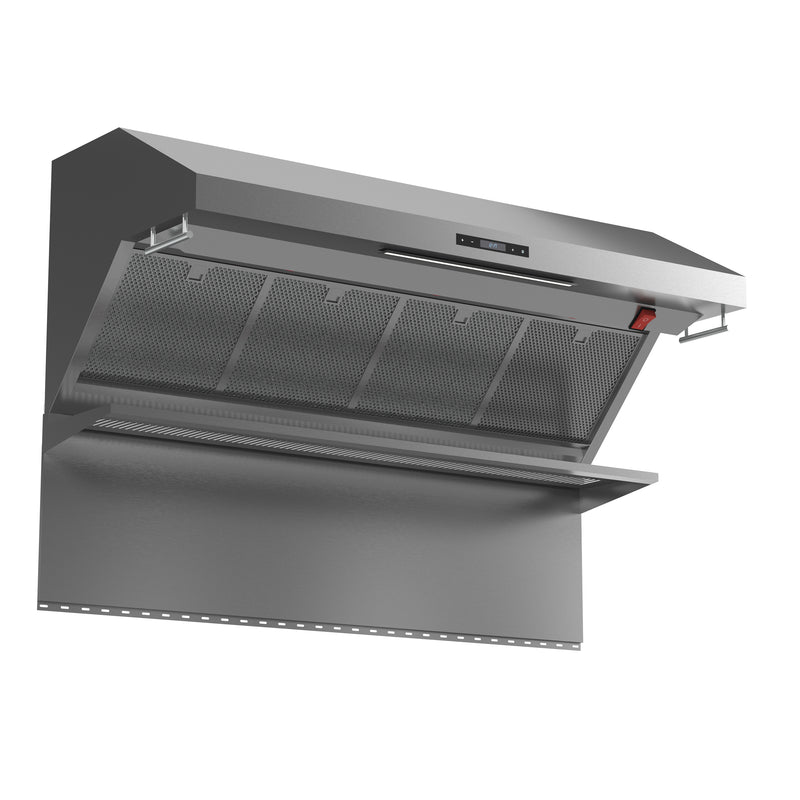 Forno Savona 48" 1200 CFM Wall Mount Range Hood in Stainless Steel, Warming Shelf, Hybrid Filters, FRHWM5029-48HB