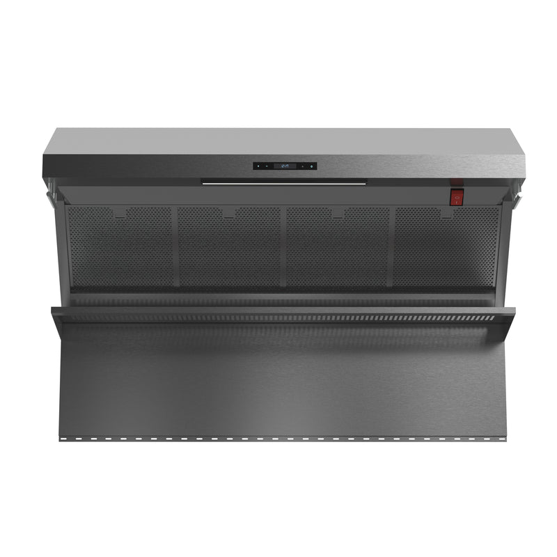 Forno Savona 48" 1200 CFM Wall Mount Range Hood in Stainless Steel, Warming Shelf, Hybrid Filters, FRHWM5029-48HB
