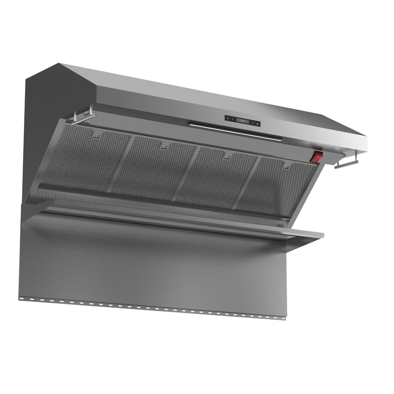 Forno Savona 60" 1200 CFM Wall Mount Range Hood in Stainless Steel, Warming Shelf, Hybrid Filters, FRHWM5029-60HB