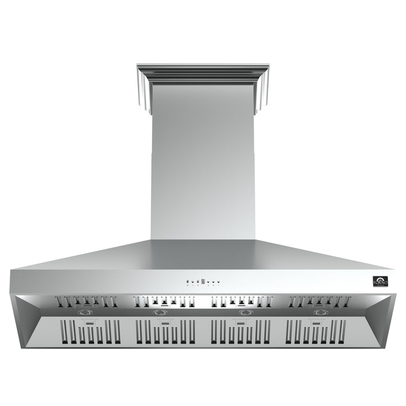 Forno Orvieto 60" 1200 CFM Wall Mount Range Hood in Stainless Steel, Baffle Filters, Touch Control, FRHWM5094-60
