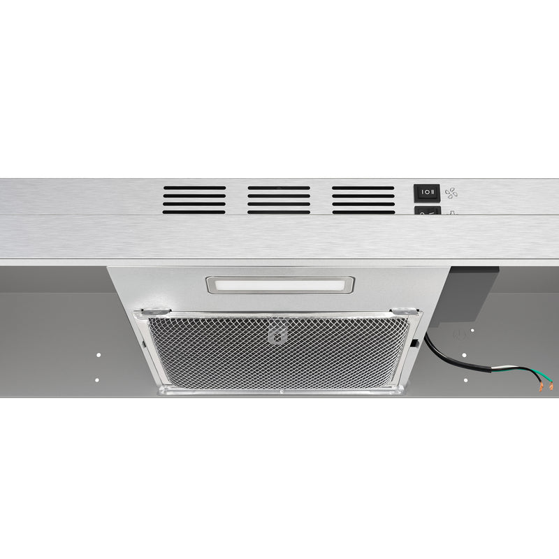 Forno Cappa 30" 200 CFM Under Cabinet Range Hood in Stainless Steel, Convertible Ventilation, LED Lighting, FRHUC5200-30