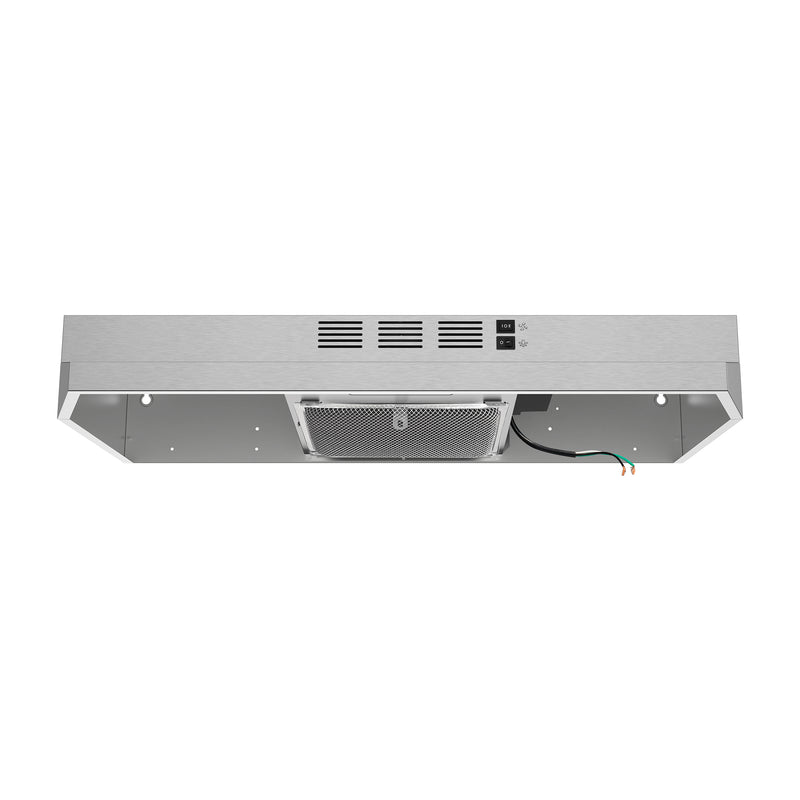 Forno Cappa 30" 200 CFM Under Cabinet Range Hood in Stainless Steel, Convertible Ventilation, LED Lighting, FRHUC5200-30