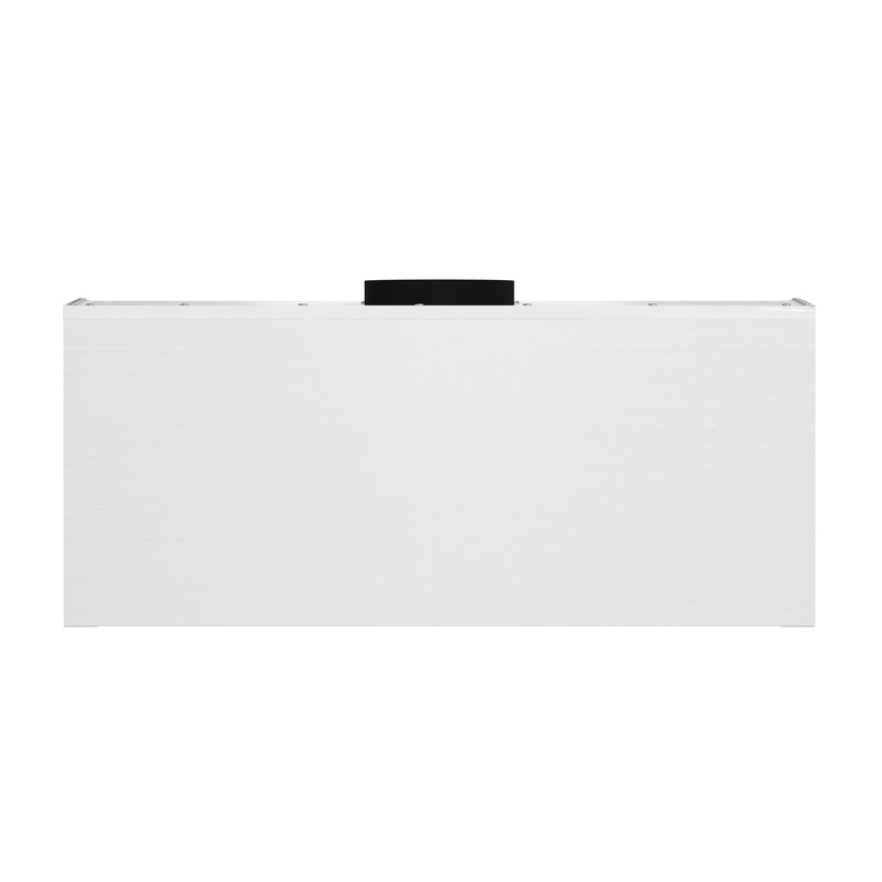 Forno Bari Espresso 30" 600 CFM Under Cabinet Range Hood in White, LED Lighting, with Stainless Steel Handles, FRHUC5255-30WHT