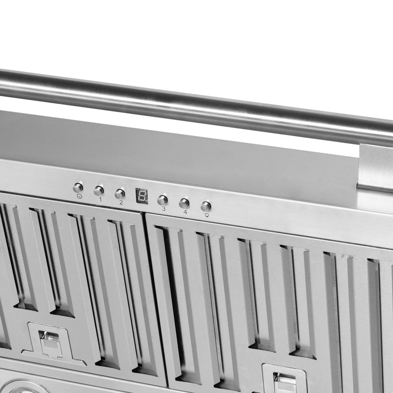 Forno Aria 30" 600 CFM Wall-Mounted Range Hood in Stainless Steel, 4 Speed Settings, Quiet Operation, FRHWM5095-30