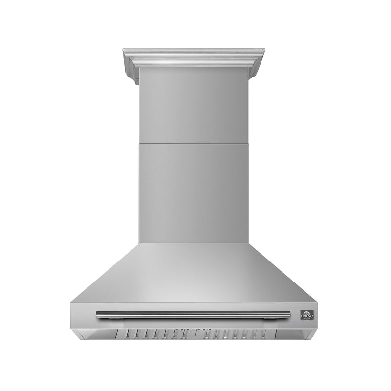 Forno Aria 36" 1200 CFM Wall-Mounted Range Hood in Stainless Steel, 4 Speed Settings, Quiet Operation, FRHWM5095-36