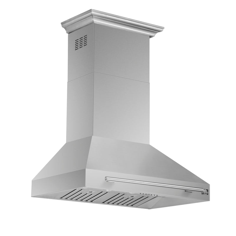 Forno Aria 36" 1200 CFM Wall-Mounted Range Hood in Stainless Steel, 4 Speed Settings, Quiet Operation, FRHWM5095-36