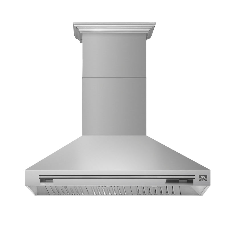 Forno Aria 48" 1200 CFM Wall-Mounted Range Hood in Stainless Steel, 4 Speed Settings, Quiet Operation, FRHWM5095-48
