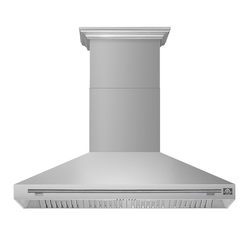 Forno Aria 60" 1200 CFM Wall-Mounted Range Hood in Stainless Steel, 4 Speeds, Quiet Operation, FRHWM5095-60