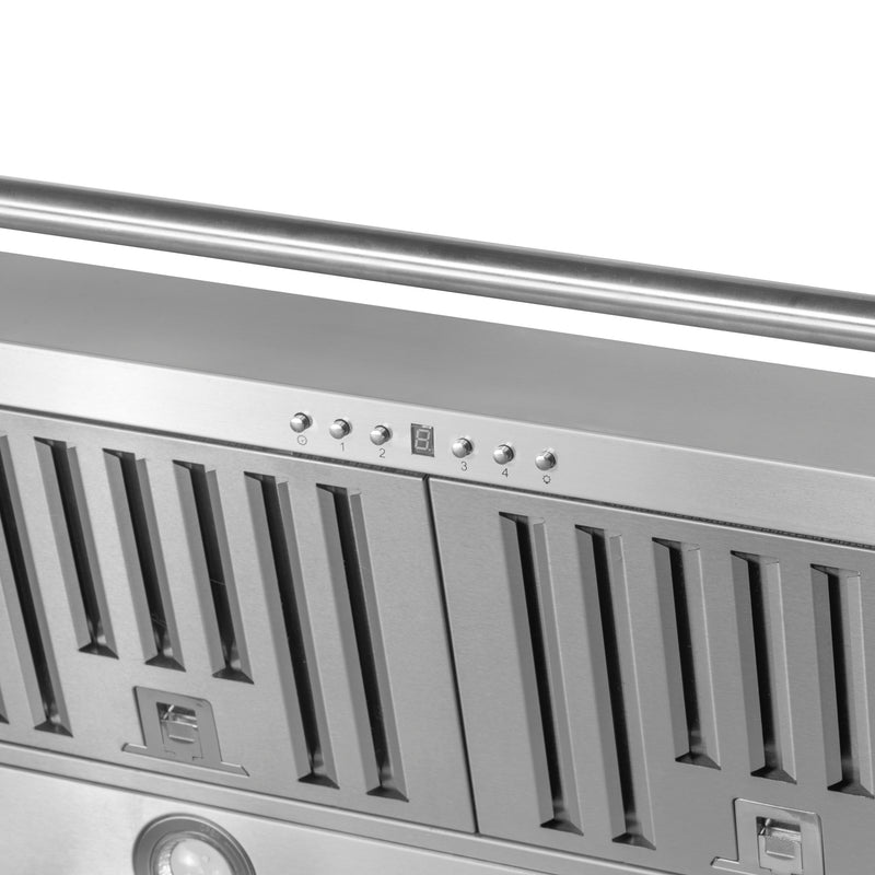 Forno Aria 60" 1200 CFM Wall-Mounted Range Hood in Stainless Steel, 4 Speeds, Quiet Operation, FRHWM5095-60