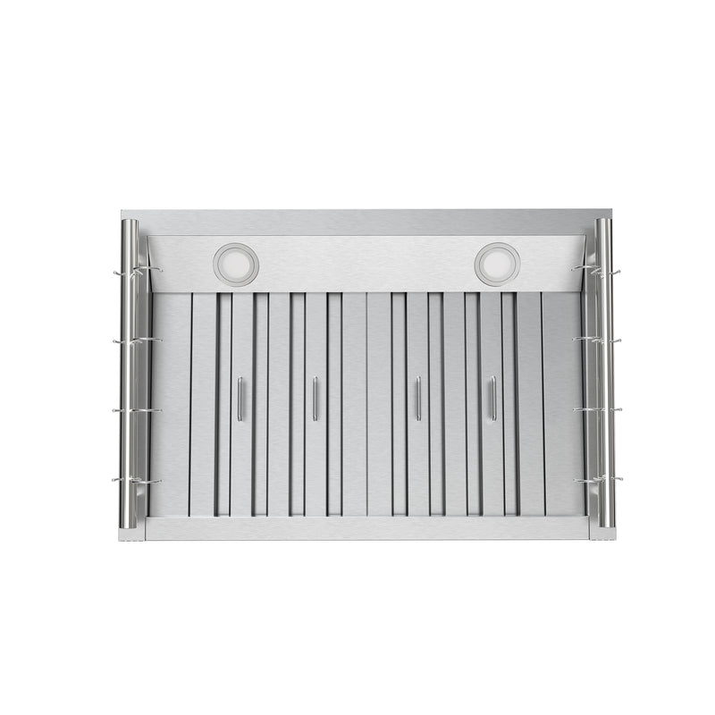 Forno Venezia 30" Wall-Mounted Range Hood in Stainless Steel, 3-Speed Fan, Touch Controls, LED Lights, FRHWM5503-30