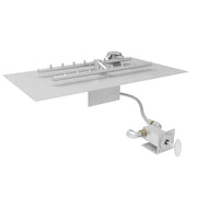 HPC Fire Inspired CSA Certified H-Flat Fire Pit Insert with stainless steel flat pan, match lit ignition, and natural gas connection.