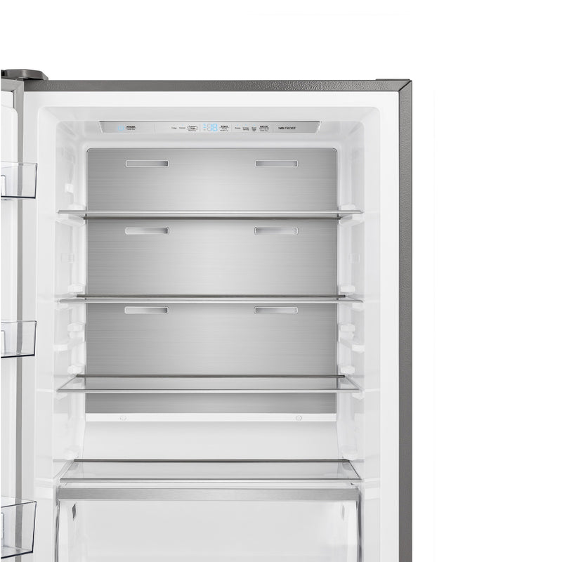 FORNO Maderno 28" Left Swing Convertible Freestanding Refrigerator/Freezer in Stainless Steel 13.6 cu.ft.